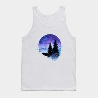 Watercolor Starry Night Tank Top